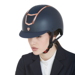 Casco Eclipse con strass Equestro Marino / oro rosa Azul marino