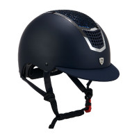Casco Eclipse con strass Equestro Navy blue / plata Azul