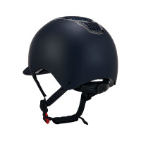 Casco Eclipse con strass Equestro Navy blue / plata Azul