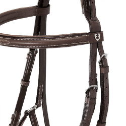 Brida con muserola mexicana y borrego sintético Equestro Marrón oscuro Marr&amp;amp;amp;oacute;n