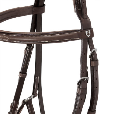 Brida con muserola mexicana y borrego sintético Equestro Marrón oscuro Marr&amp;amp;amp;oacute;n