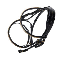 Brida inglesa de cuero clincher sin riendas Equestro Brida inglesa de cuero clincher sin riendas Equestro