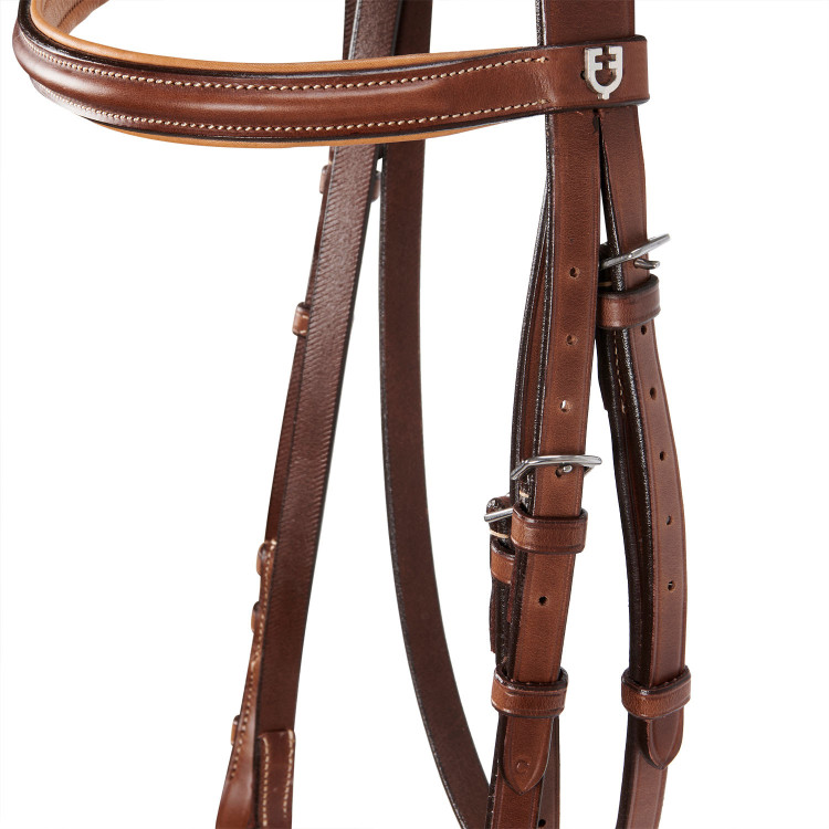 Brida inglesa de cuero con costuras contrastadas Stitched Equestro Brida inglesa de cuero con costuras contrastadas Stitched Equestro