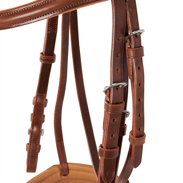 Brida inglesa de cuero con riendas de goma Genesis Equestro Brida inglesa de cuero con riendas de goma Genesis Equestro