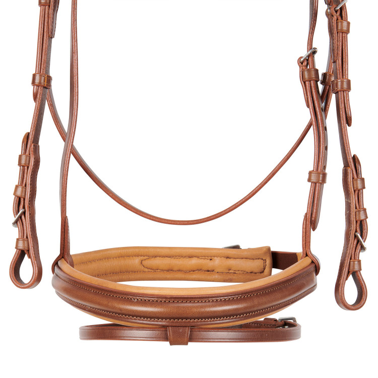 Brida inglesa de cuero con riendas de goma Genesis Equestro Brida inglesa de cuero con riendas de goma Genesis Equestro