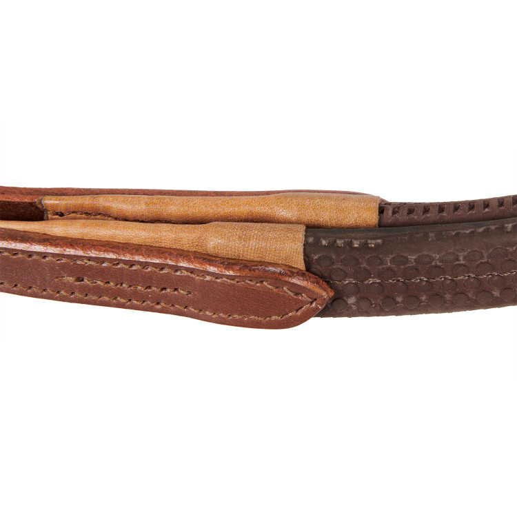 Brida inglesa de cuero con riendas de goma Genesis Equestro Brida inglesa de cuero con riendas de goma Genesis Equestro