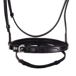 Brida inglesa de cuero con bordados Deco Equestro Marrón oscuro Marr&amp;amp;amp;oacute;n