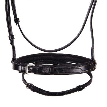 Brida inglesa de cuero con bordados Deco Equestro Marrón oscuro Marr&amp;amp;amp;oacute;n