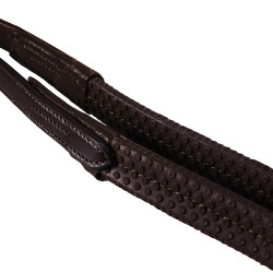 Brida inglesa de cuero con bordados Deco Equestro Marrón oscuro Marr&amp;amp;amp;oacute;n