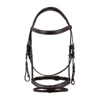 Brida anatómica elevada y acolchada Equestro Marrón oscuro Marr&amp;amp;amp;oacute;n