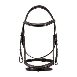 Brida anatómica elevada y acolchada Equestro Marrón oscuro Marr&amp;amp;amp;oacute;n