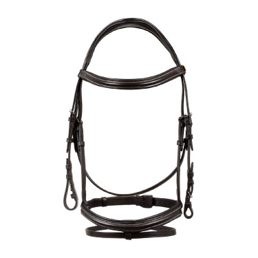 Brida anatómica elevada y acolchada Equestro Marrón oscuro Marr&amp;amp;amp;oacute;n