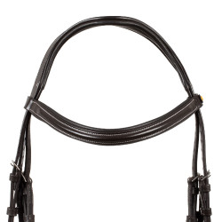 Brida anatómica elevada y acolchada Equestro Marrón oscuro Marr&amp;amp;amp;oacute;n