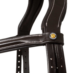 Brida anatómica elevada y acolchada Equestro Marrón oscuro Marr&amp;amp;amp;oacute;n