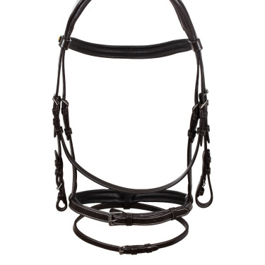 Brida anatómica elevada y acolchada Equestro Marrón oscuro Marr&amp;amp;amp;oacute;n
