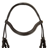 Brida anatómica de cuero mexicano Equestro Marrón oscuro Marrón Brida anatómica de cuero mexicano Equestro Marrón oscuro Marrón