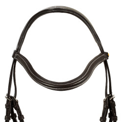 Brida anatómica de cuero mexicano Equestro Marrón oscuro Marr&amp;amp;amp;oacute;n