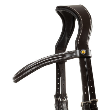 Brida anatómica de cuero mexicano Equestro Marrón oscuro Marr&amp;amp;amp;oacute;n