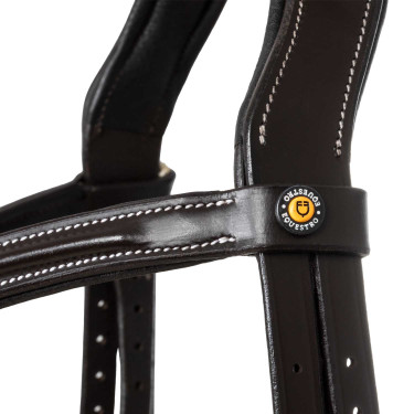 Brida anatómica de cuero mexicano Equestro Marrón oscuro Marr&amp;amp;amp;oacute;n