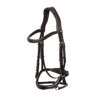 Brida anatómica con pespuntes en contraste Micklem Equestro Marrón oscuro Marr&amp;amp;amp;oacute;n