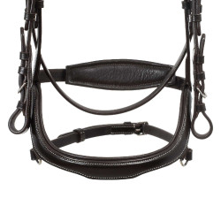 Brida anatómica con pespuntes en contraste Micklem Equestro Marrón oscuro Marr&amp;amp;amp;oacute;n