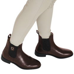 Botas unisex con elásticos laterales Classic Equestro Marrón oscuro Marr&amp;amp;amp;oacute;n