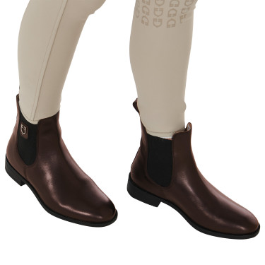 Botas unisex con elásticos laterales Classic Equestro Marrón oscuro Marr&amp;amp;amp;oacute;n