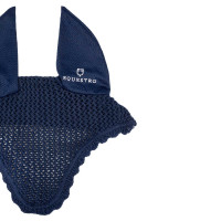 Gorro antimoscas para poni de algodón con orejas elásticas Equestro Marino Azul marino