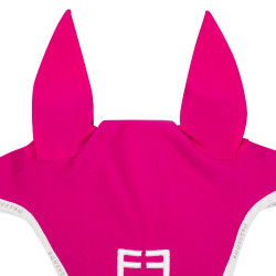 Caperuza anti-moscas de tejido técnico con logo GP Equestro Fucsia / blanco Rosa