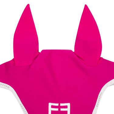 Caperuza anti-moscas de tejido técnico con logo GP Equestro Fucsia / blanco Rosa