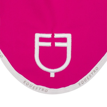 Caperuza anti-moscas de tejido técnico con logo GP Equestro Fucsia / blanco Rosa