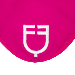 Capucha anti-moscas de tejido técnico con logo Equestro Fucsia / blanco Rosa