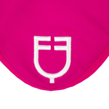 Capucha anti-moscas de tejido técnico con logo Equestro Fucsia / blanco Rosa