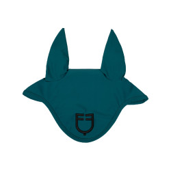 Capucha anti-moscas de tejido técnico con logo Equestro Petróleo / negro Azul