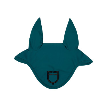 Capucha anti-moscas de tejido técnico con logo Equestro Petróleo / negro Azul