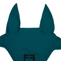 Capucha anti-moscas de tejido técnico con logo Equestro Petróleo / negro Azul
