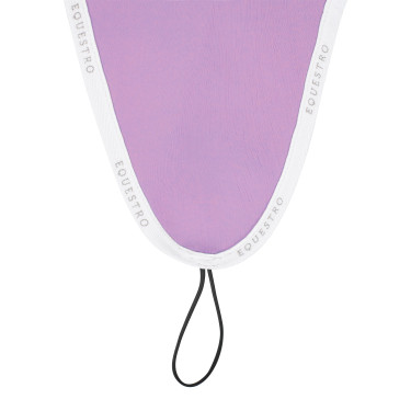 Gorro antimoscas de tejido técnico con sujeción a la muserola Equestro Lila / blanco Gorro antimoscas de tejido técnico con sujeción a la muserola Equestro Lila / blanco