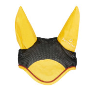 Bonete antimoscas de algodón y microfibra Equestro Negro / rojo / amarillo Bonete antimoscas de algodón y microfibra Equestro Negro / rojo / amarillo