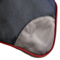 Bonete antimoscas de algodón y microfibra Equestro Negro / rojo / amarillo