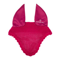 Capucha antimoscas de algodón con orejas elásticas Equestro Fucsia Rosa