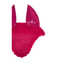 Capucha antimoscas de algodón con orejas elásticas Equestro Fucsia Rosa