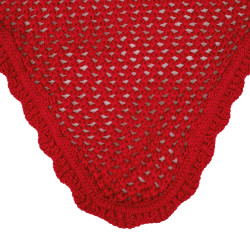 Capucha antimoscas de algodón con orejas elásticas Equestro Roja Rojo