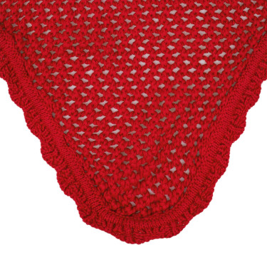 Capucha antimoscas de algodón con orejas elásticas Equestro Roja Rojo
