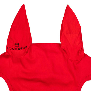 Gorro anti-moscas colección básica con orejas elásticas Equestro Roja Rojo