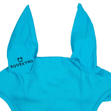 Gorro anti-moscas colección básica con orejas elásticas Equestro Turquesa Azul