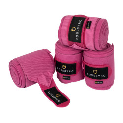 Bandas de trabajo de forro polar y elástico transpirables por 4 Equestro Fucsia Rosa