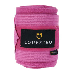 Bandas de trabajo de forro polar y elástico transpirables por 4 Equestro Fucsia Rosa