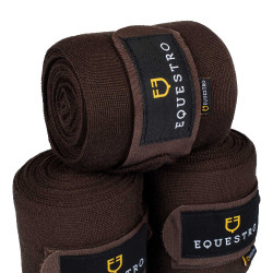 Vendajes de descanso de lana por 4 Equestro Castaño Marrón Vendajes de descanso de lana por 4 Equestro Castaño Marrón