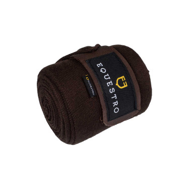 Vendajes de descanso de lana por 4 Equestro Castaño Marrón Vendajes de descanso de lana por 4 Equestro Castaño Marrón