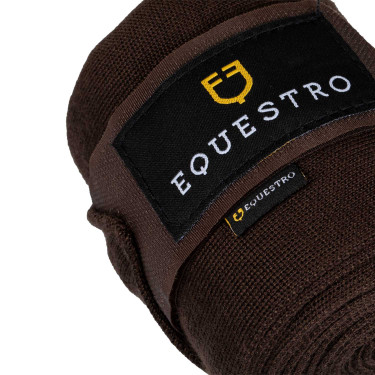 Vendajes de descanso de lana por 4 Equestro Castaño Marrón Vendajes de descanso de lana por 4 Equestro Castaño Marrón
